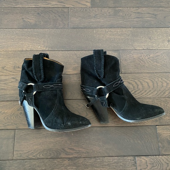 Isabel Marant Rawson Black Suede boots - Picture 4 of 8